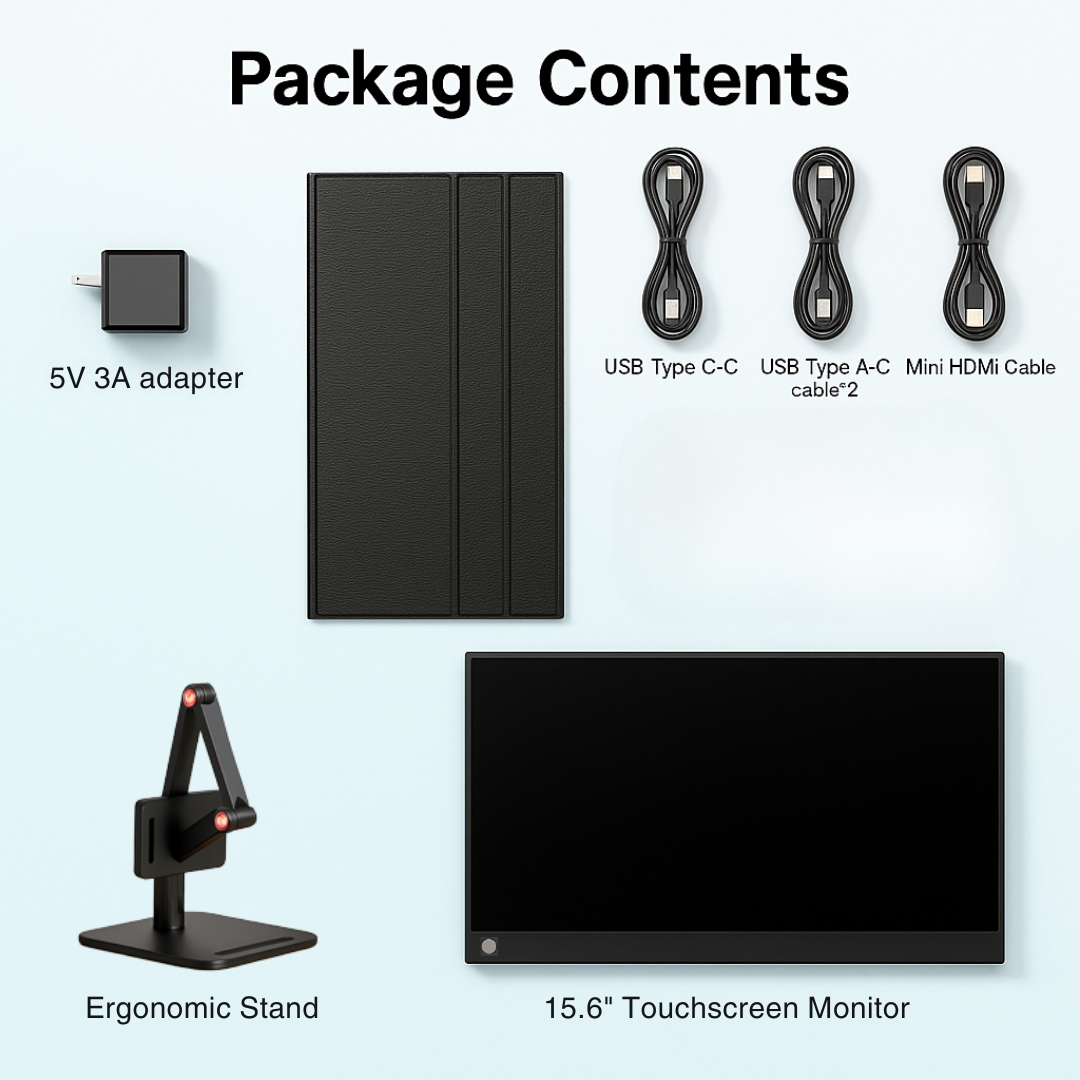 15.6” Portable Monitor + Stand